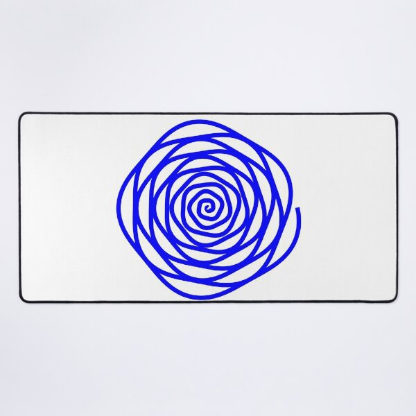 Spiral Blue Rose #Spiral #Blue #Rose #BlueRose Desk Mat