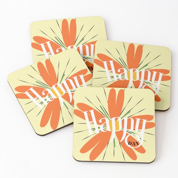 Item preview, Happy Day Orange Groovy Flower for retro lovers, and cool and happy people on yellow designed and sold by tranquilbeach.