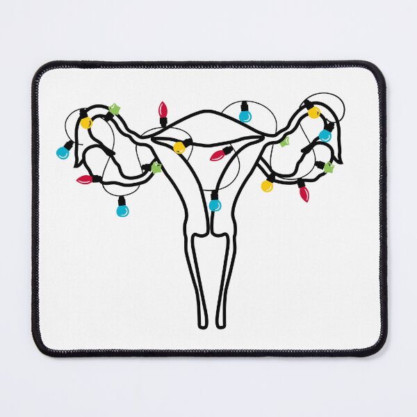 Item preview, CHRISTMAS UTERUS | UTERUS W/ XMAS LIGHTS designed and sold by Festive Feminist.