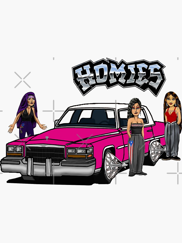 "Homies Slab car" Sticker for Sale by EnviousObjects2 Redbubble
