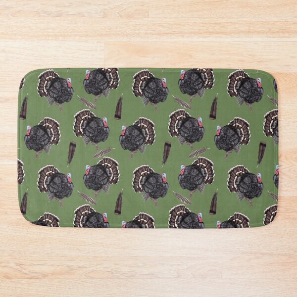 Item preview, Turkeys and Feathers - Light Green designed and sold by HB Loves Crafts.