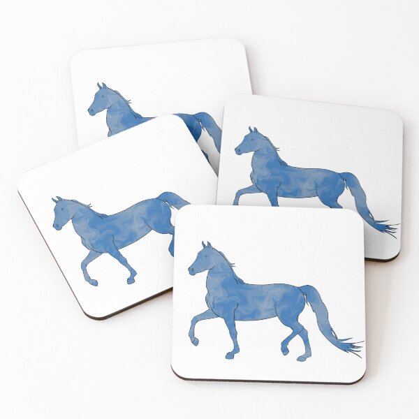 Item preview, Mixed-Up Morgan Horse Trotting Blue designed and sold by theaadesigns.