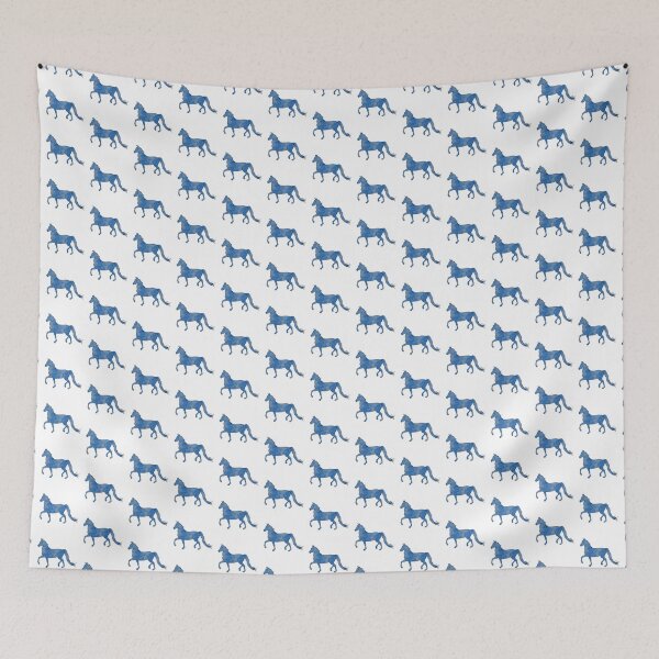 Item preview, Mixed-Up Morgan Horse Trotting Blue designed and sold by theaadesigns.