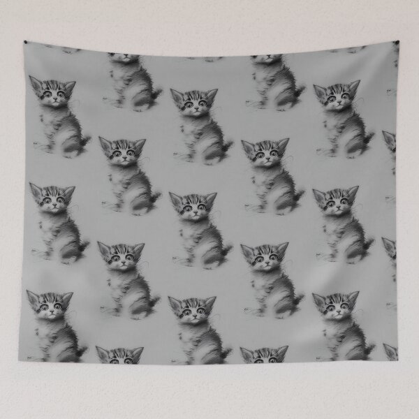 Item preview, Cute Kitten Sketch designed and sold by bek22.