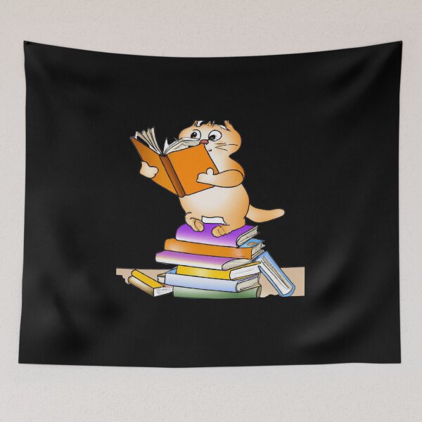 Item preview, Cat I Read Banned Books Funny Bookworms Reading Book designed and sold by ImagesDesigns.