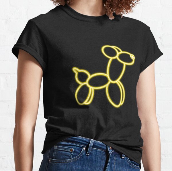 Neon Balloon Dog Yellow Classic T-Shirt