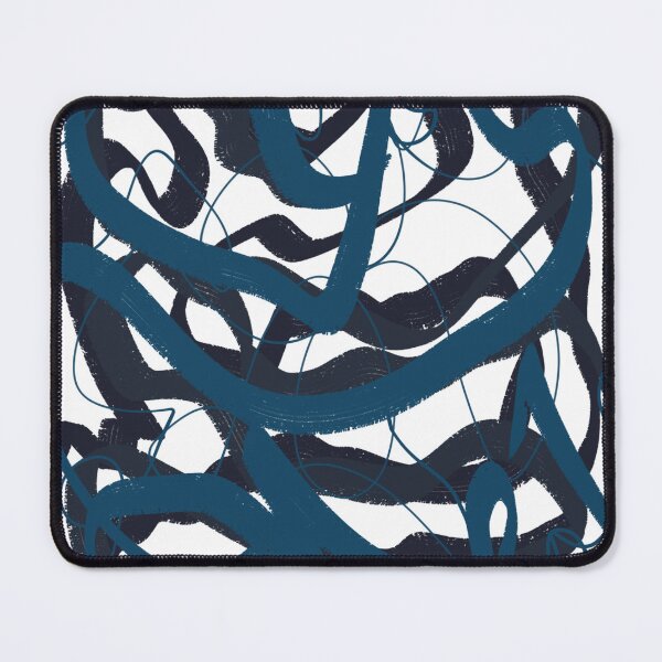 Item preview, Blue Ocean Waves Scribble Doodle Marker Art Aqua Aquatic Abstract Minimalist Lines Squiggle designed and sold by hopecope.