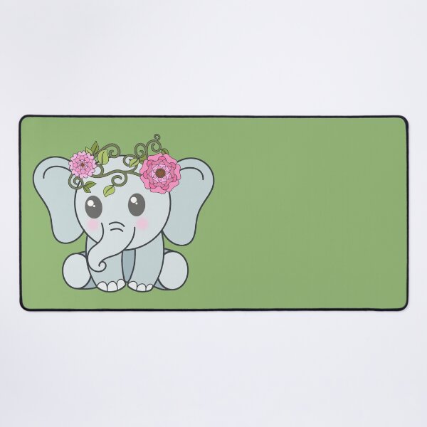 Item preview, Cute Baby Elephant with a flower crown designed and sold by Alondra.
