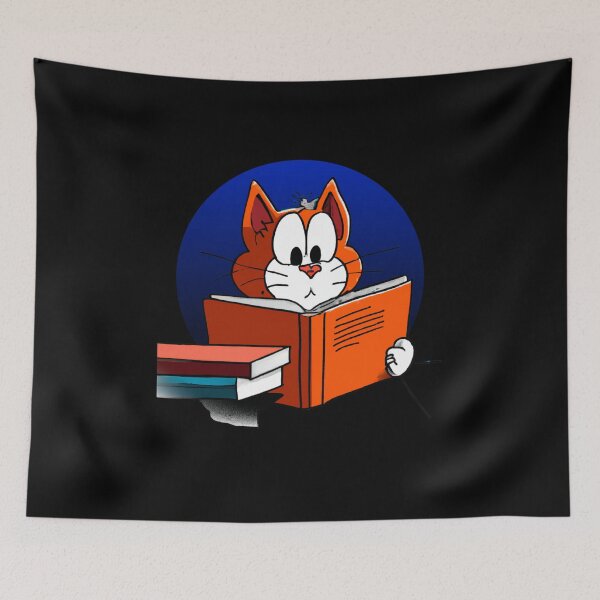 Item preview, Cat I Read Banned Books Funny Bookworms Reading Book designed and sold by ImagesDesigns.