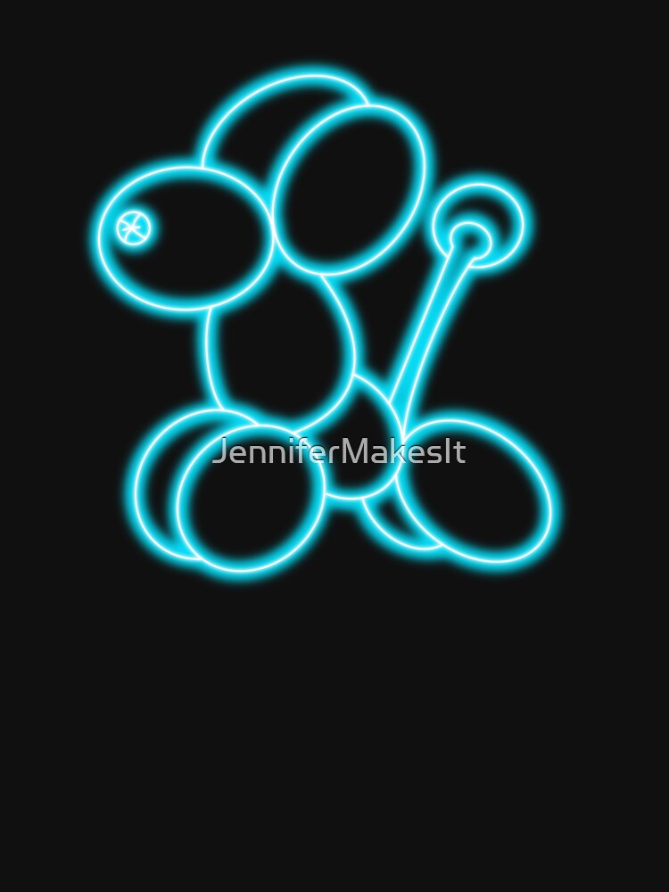 Thumbnail 7 of 7, Classic T-Shirt, Neon Balloon Dog Blue designed and sold by JenniferMakesIt.