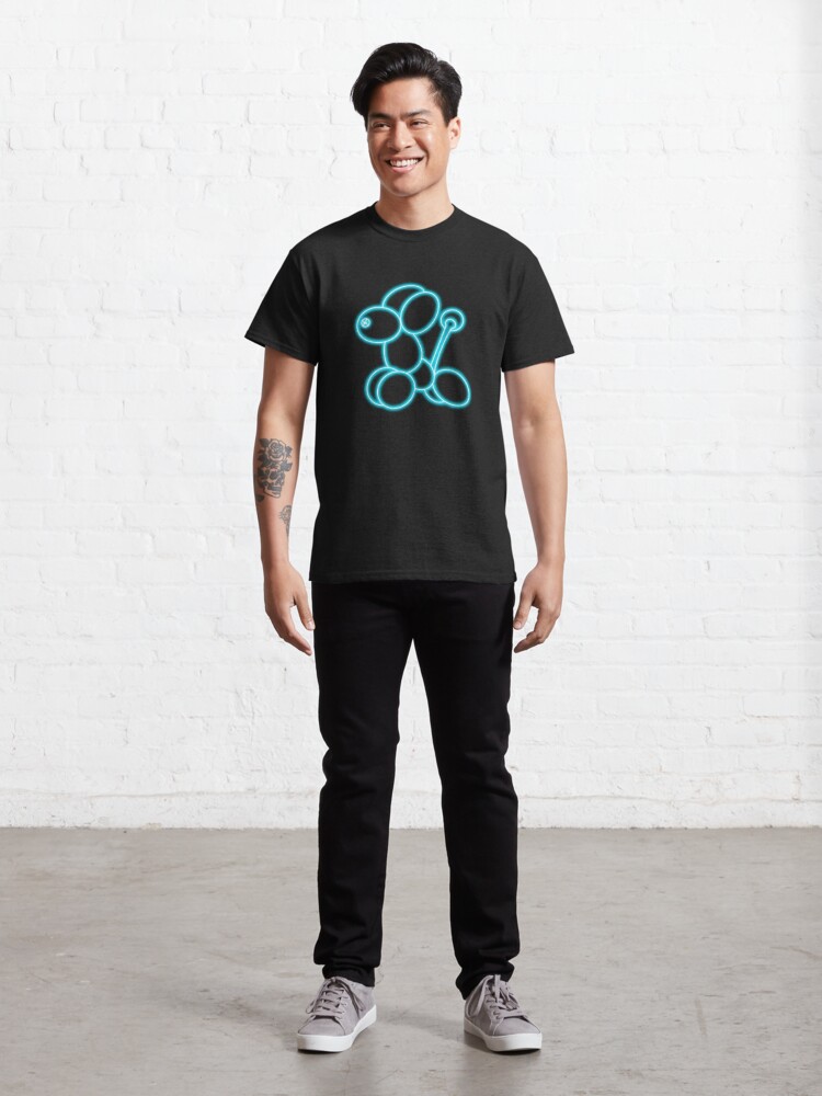 Alternate view of Neon Balloon Dog Blue Classic T-Shirt