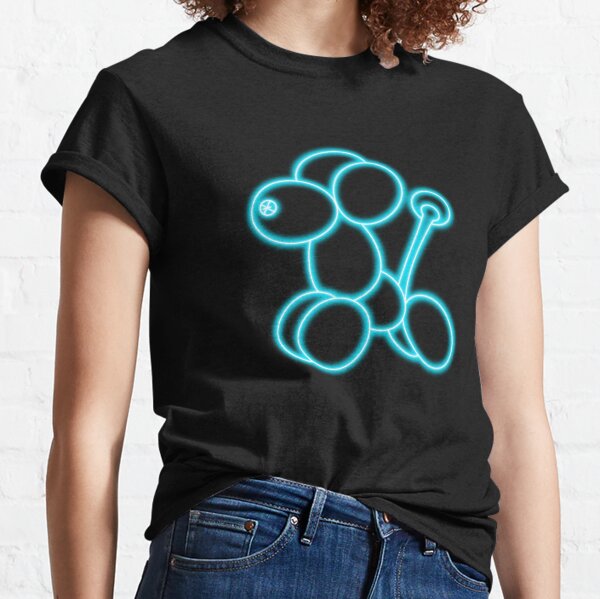 Neon Balloon Dog Blue Classic T-Shirt