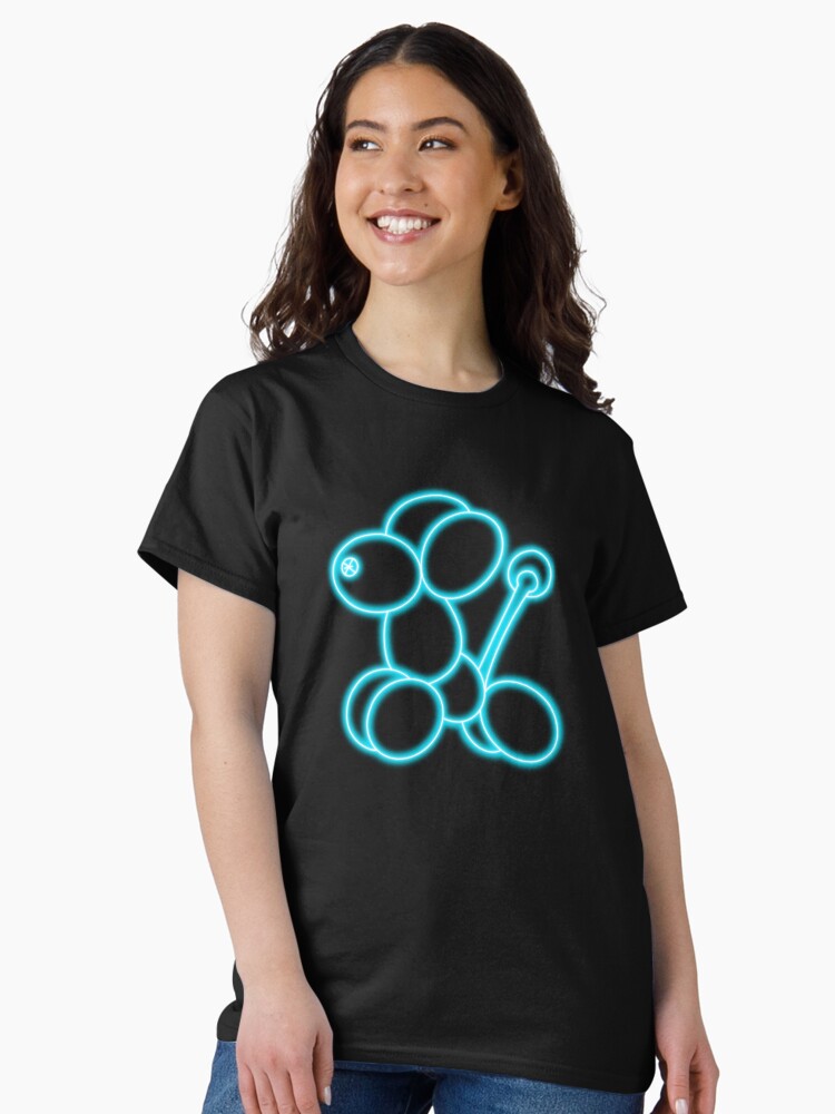 Thumbnail 1 of 7, Classic T-Shirt, Neon Balloon Dog Blue designed and sold by JenniferMakesIt.