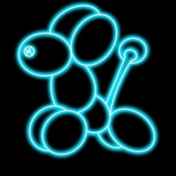 Artwork thumbnail, Neon Balloon Dog Blue by JenniferMakesIt