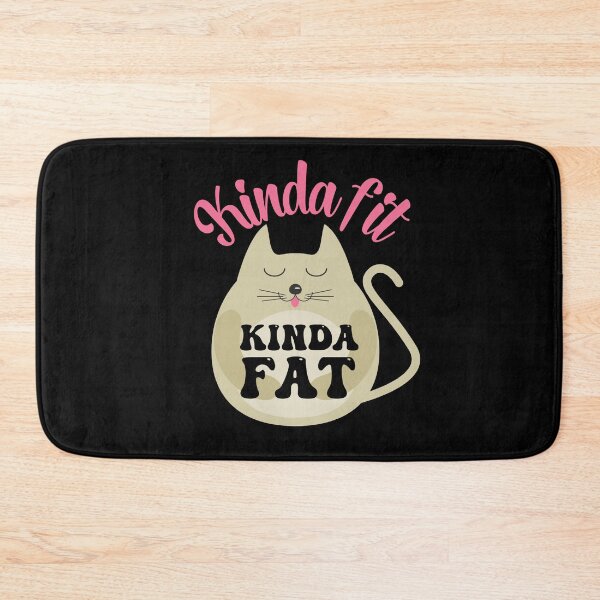 Item preview, Kinda fit kinda fat - body positivity cat designed and sold by EvergreenWhimsy.