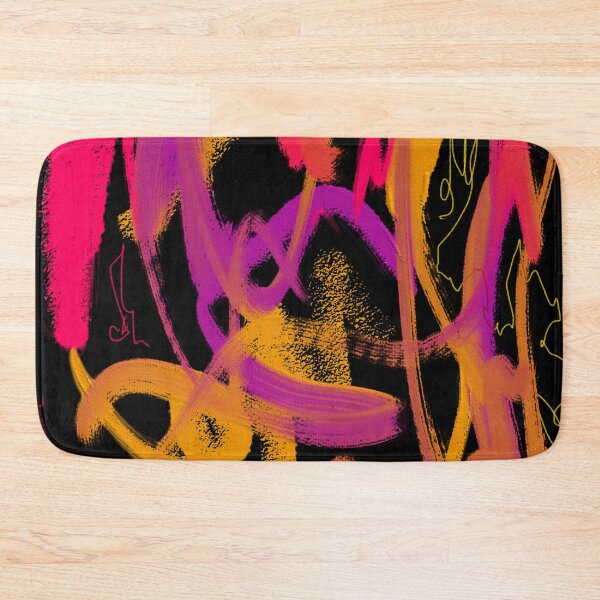 Item preview, Neon Bright Pink Orange Purple Abstract Oil Painting Minimalist Modern  designed and sold by hopecope.