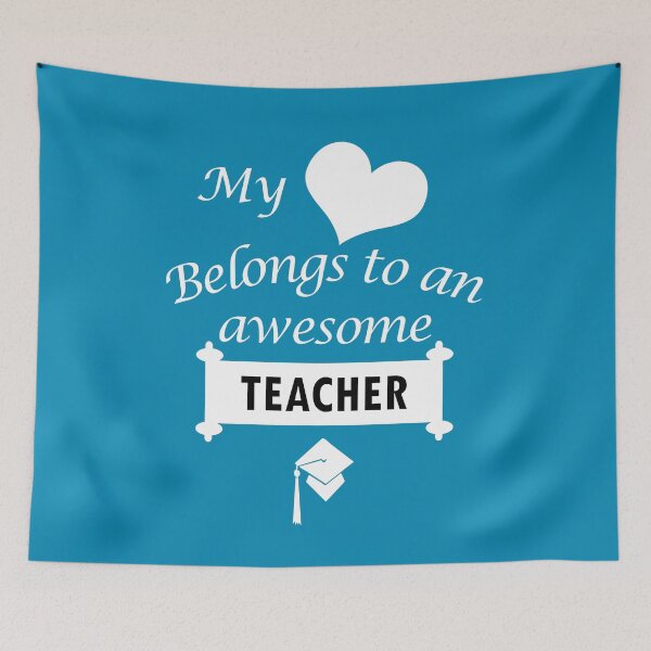 Item preview, Teacher Lover Awesome Surprise Gift - My Heart Belongs - Cool Cute Birthday Present designed and sold by smily-tees.