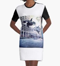City of whales Graphic T-Shirt Dress