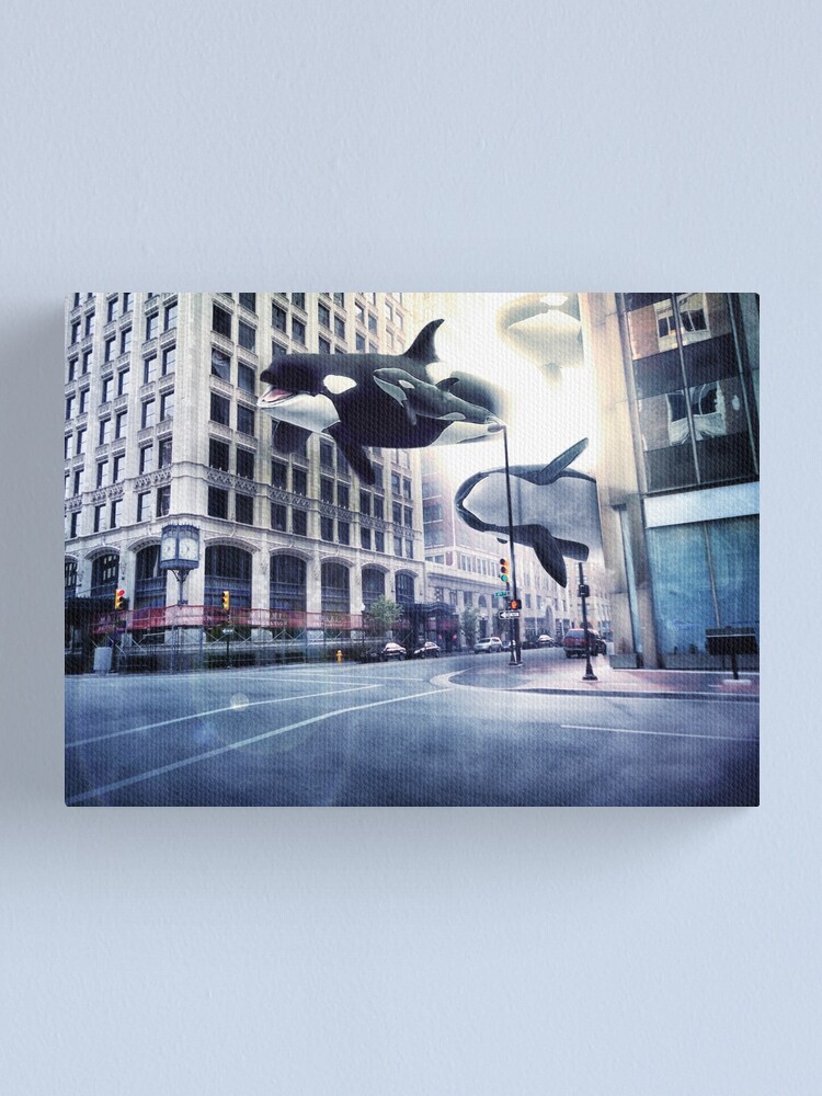 Alternate view of City of whales Canvas Print