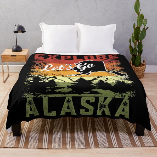 Item preview, VINTAGE SUNSET EXPLORE ALASKA LET'S GO, GET OUTSIDE designed and sold by FlutteringWings.