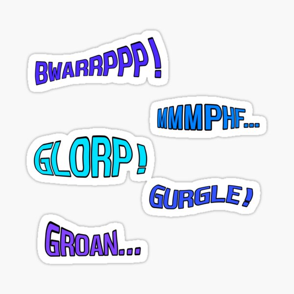 Item preview, Blueberry Inflation Sounds Sticker Pack designed and sold by JankHyena.