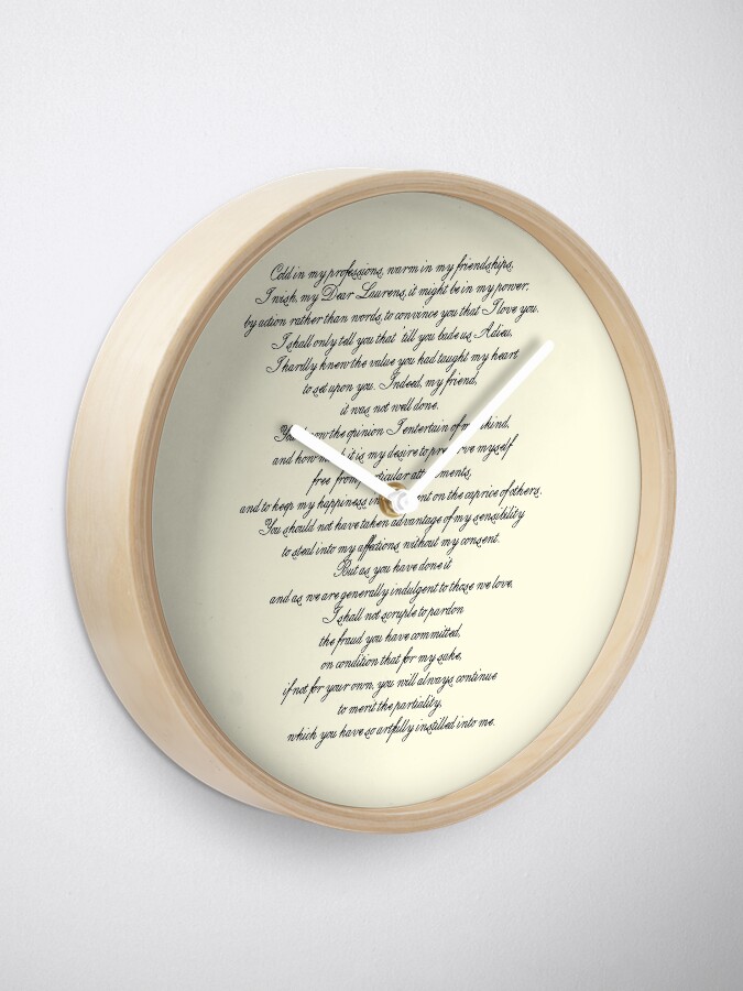"Letter" Clock for Sale by catarsiaffa Redbubble