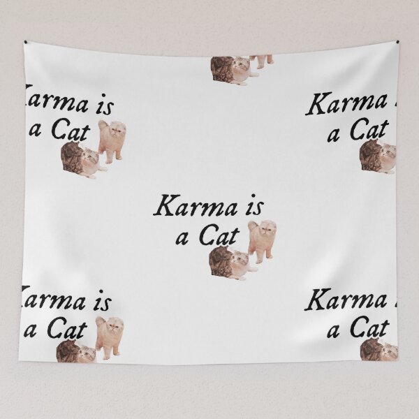 Item preview, TS Midnights "Karma is A Cat” Cute Sticker designed and sold by Brooke’s Broadway Stickers.