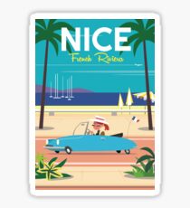 NIce-French Riviera poster Sticker