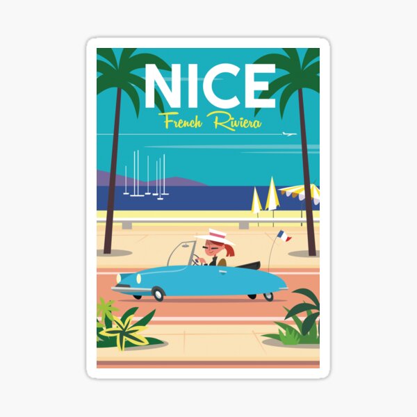 NIce-French Riviera poster Sticker