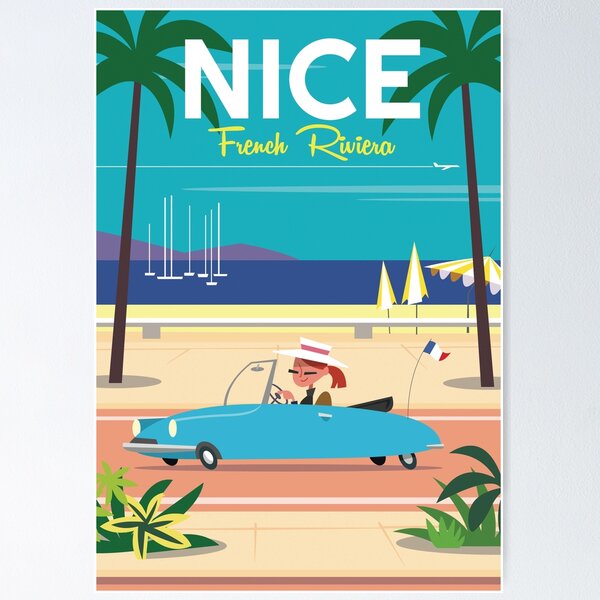 Item preview, NIce-French Riviera poster designed and sold by GAGodel.