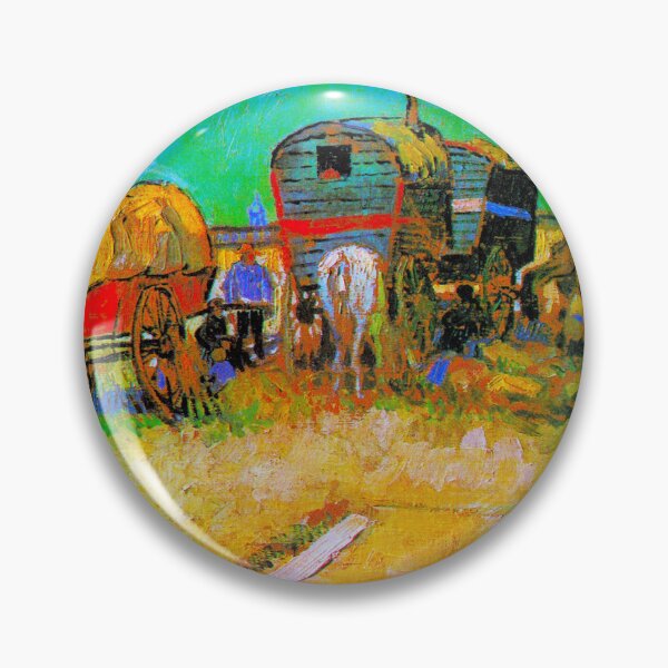 Item preview, Encampment of Gypsies with Caravans - Vincent van Gogh designed and sold by SimpleJoyStyle.