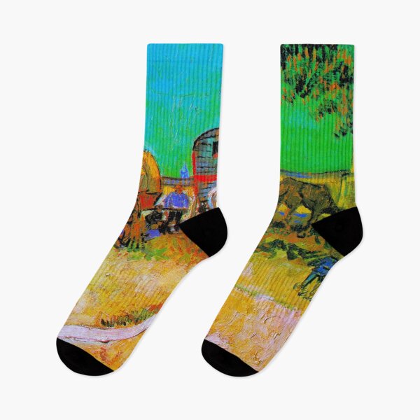 Item preview, Encampment of Gypsies with Caravans - Vincent van Gogh designed and sold by SimpleJoyStyle.