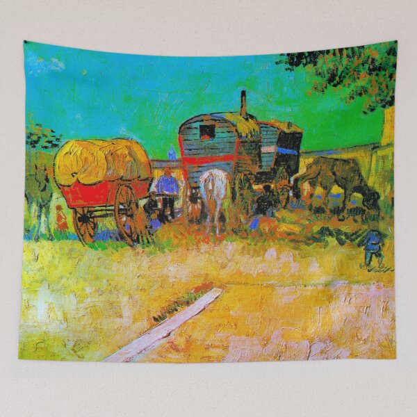 Item preview, Encampment of Gypsies with Caravans - Vincent van Gogh designed and sold by SimpleJoyStyle.