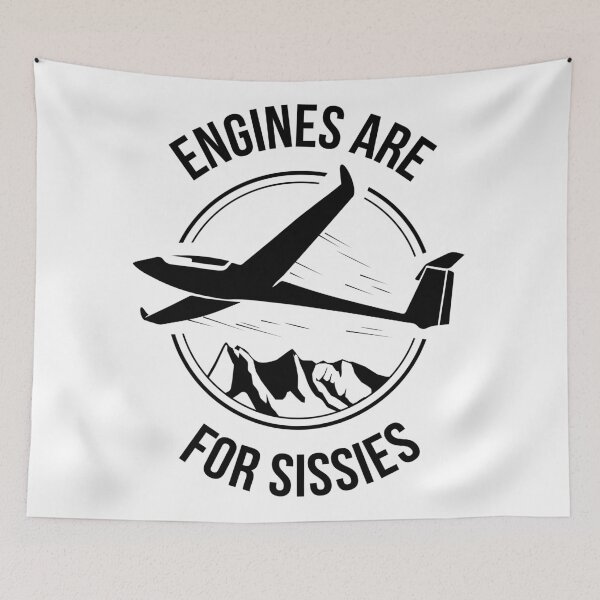 Item preview, Engines Are For Sissies Segelflug Soaring Glider Sailplane Tee designed and sold by stearman.