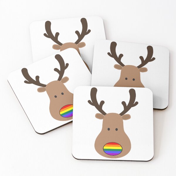 Item preview, RUDOLPH THE RAINBOW NOSE REINDEER | XMAS PRIDE designed and sold by Festive Feminist.