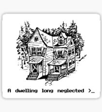 A dwelling long neglected... (Light Tee) Sticker