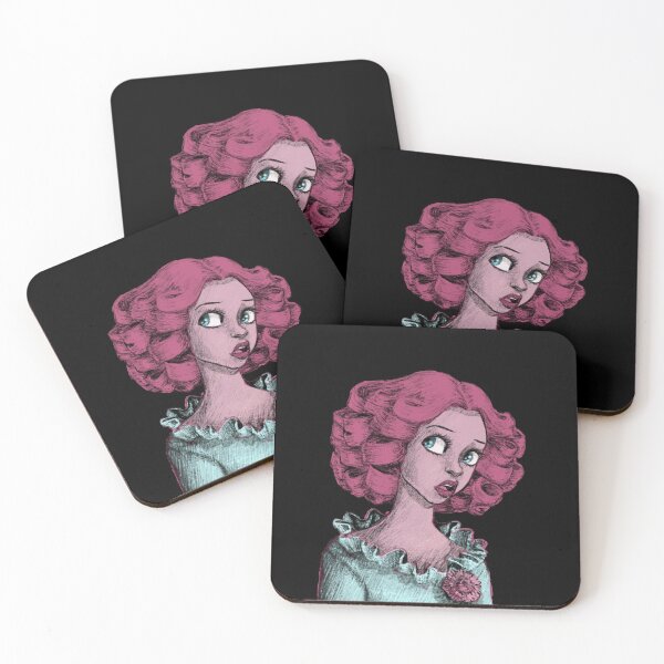 Item preview, Sketch Style Circus Clown Girl with Pink Hair designed and sold by PaperRain.