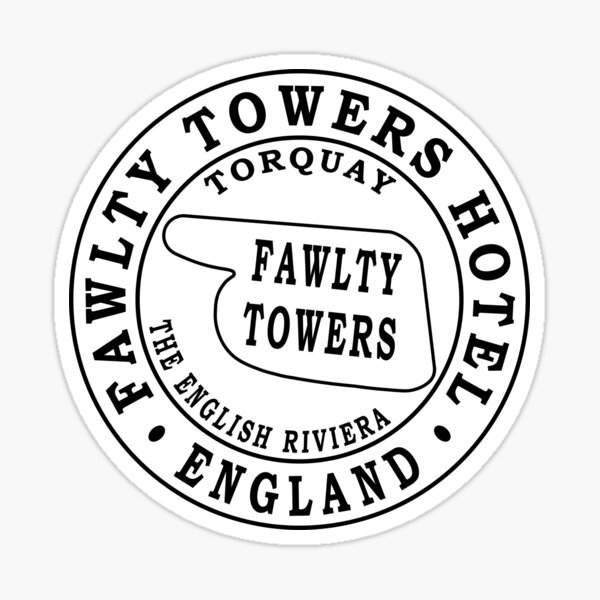 "Fawlty Towers Hotel" Sticker for Sale by Redbubble