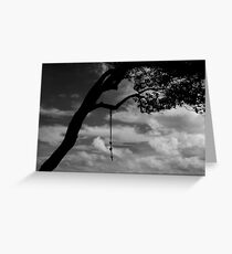When you reach the end of your rope, tie a knot in it and hang on. Greeting Card
