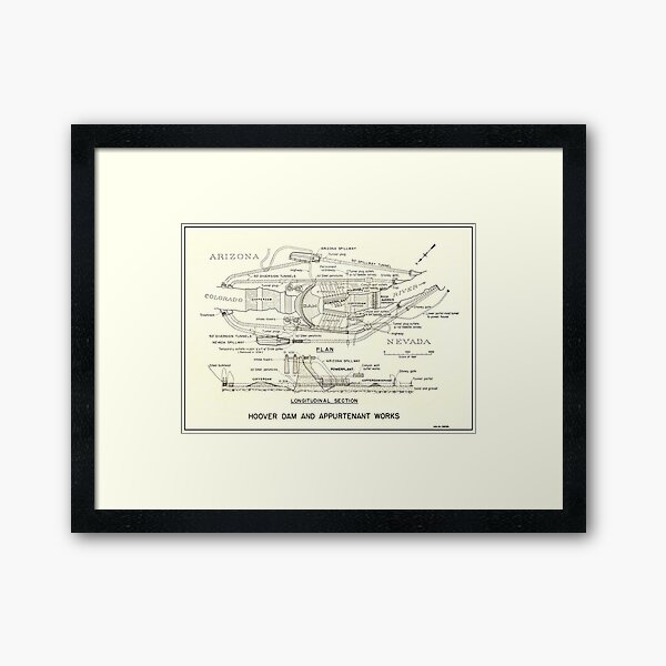 Item preview, Hoover Dam Blueprint c. 1930 designed and sold by Daniel Hagerman.