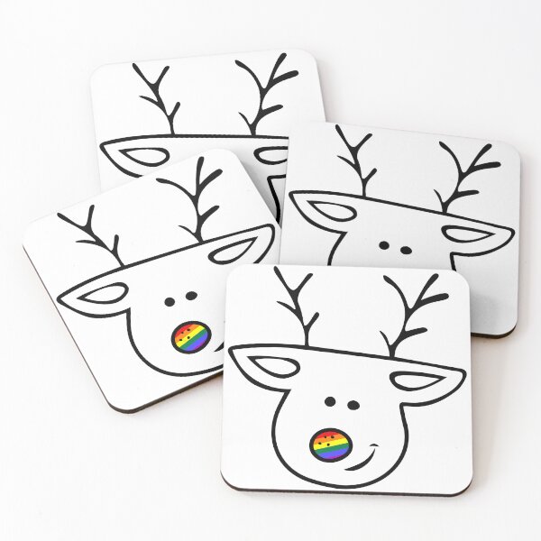 Item preview, RAINBOW NOSE RUDOLPH designed and sold by Festive Feminist.