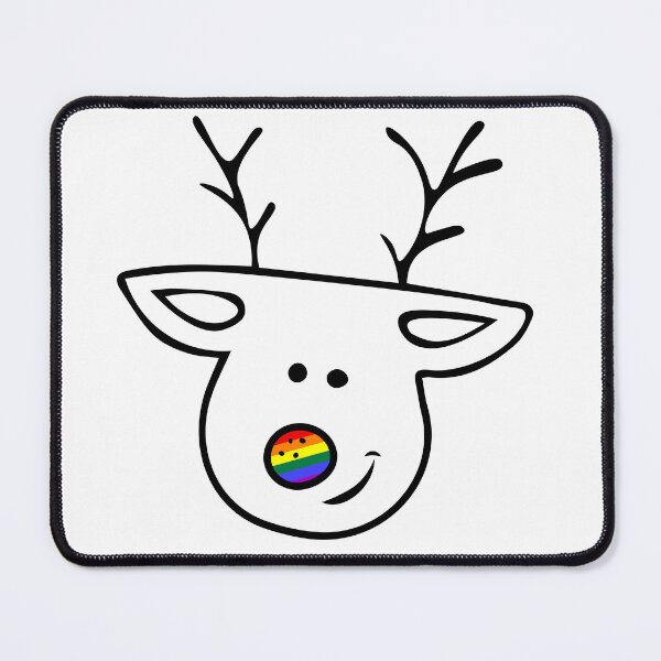 Item preview, RAINBOW NOSE RUDOLPH designed and sold by Festive Feminist.