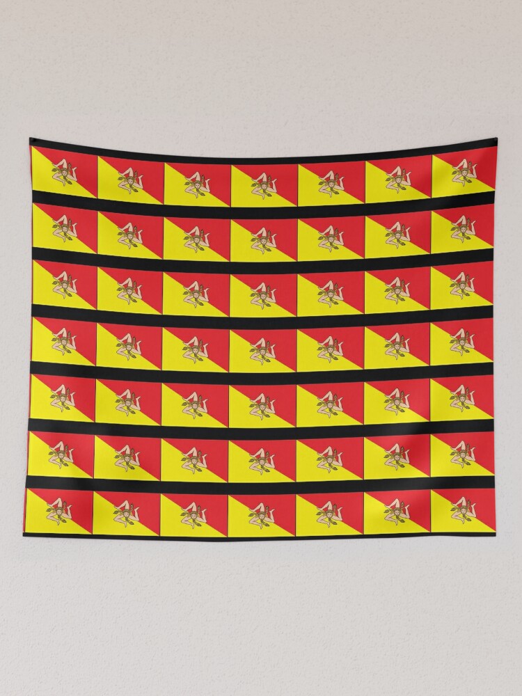 Sicilian Bandiera - Flag of Italian Island Sicily - T-Shirt Bedspread  Tapestry for Sale by deanworld