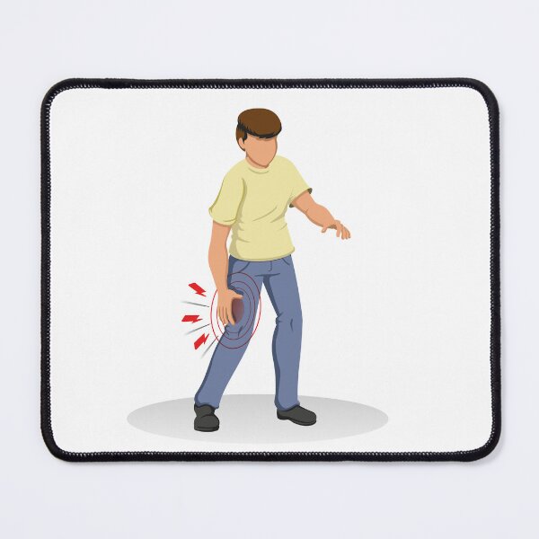 Item preview, person illustration with symptoms of cramp, peripheral neuropathy, numbness, tingling and dystrophy. Ideal for educational materials and training designed and sold by LucianoCosmo.