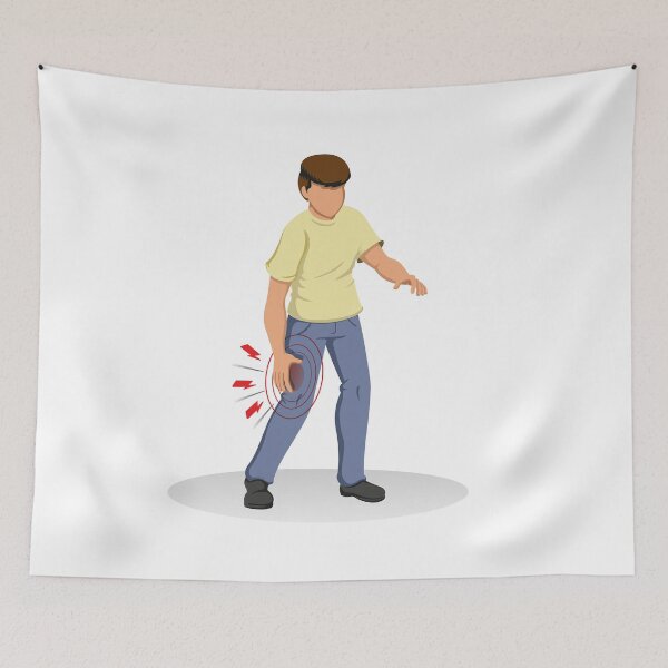 Item preview, person illustration with symptoms of cramp, peripheral neuropathy, numbness, tingling and dystrophy. Ideal for educational materials and training designed and sold by LucianoCosmo.