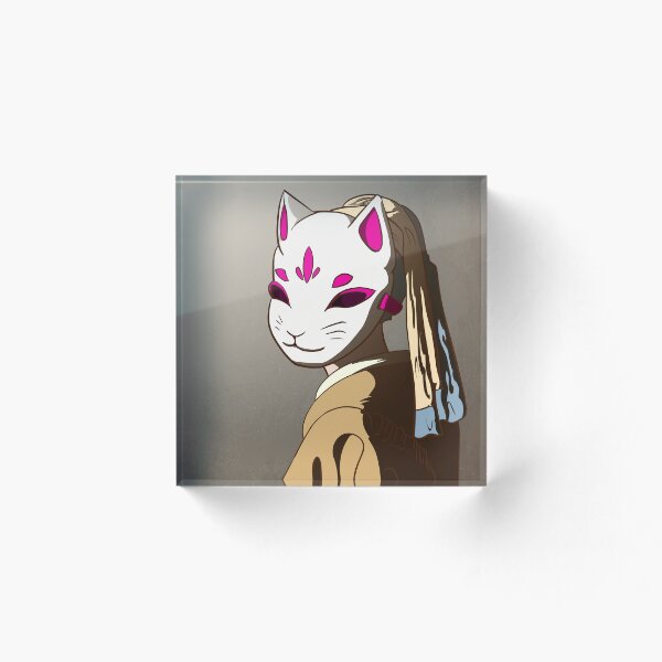 Item preview, Cartoon Girl with a Kitsune Mask designed and sold by CJ-Cusack.