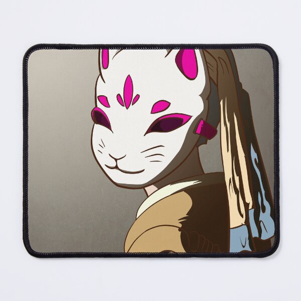 Item preview, Cartoon Girl with a Kitsune Mask designed and sold by CJ-Cusack.