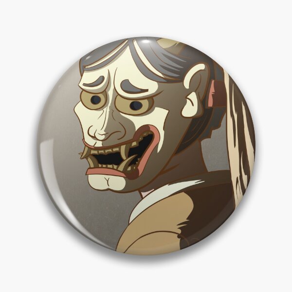 Artikelvorschau, Cartoon-Mädchen mit einer Hannya-Maske entworfen und verkauft von CJ-Cusack.