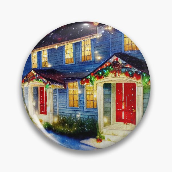 Item preview, Christmas Townhomes Decorated for the Season designed and sold by Mika Hutton.