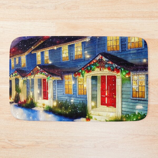 Item preview, Christmas Townhomes Decorated for the Season designed and sold by Mika Hutton.